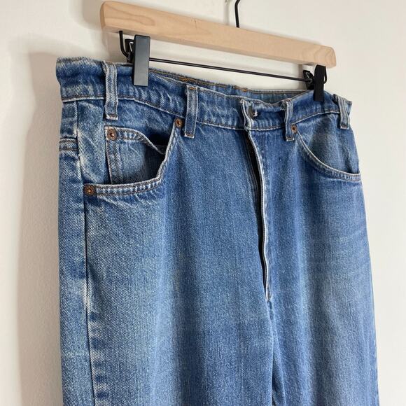 Vintage 80s 90s Levis 517 Boot Cut Orange Tab Made in USA Tag 36x34 Heritage - Picture 2 of 11